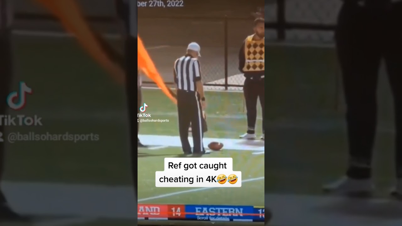 Cheating Ref moves ball to give the offense a first down