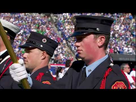 Reid Wilson sings the National Anthem at NY Giants game
