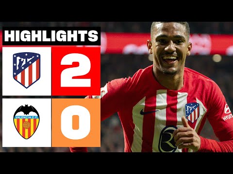 Resumen de Atlético vs Valencia Jornada 22