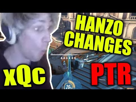 xQc checks out the NEW HANZO Change on PTR (April 18th PTR Patch Notes)