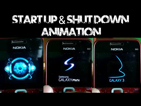 Symbian os Nokia e63 | 3 Start Up & Shut Down Animation (Booting Animation)