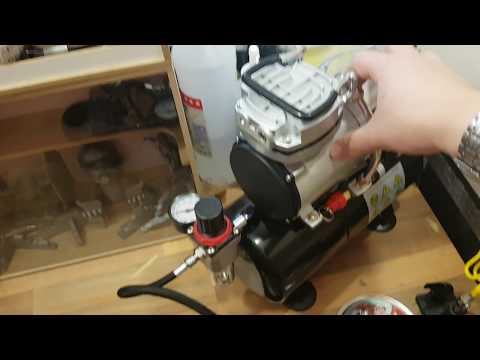 Infinity Airbrush ★ Compressor with tank presentation and pressure setting ★ in HD