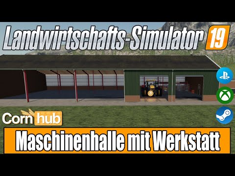 FS19 Mod Review - Machine Hall with Workshop - FS19 Mods