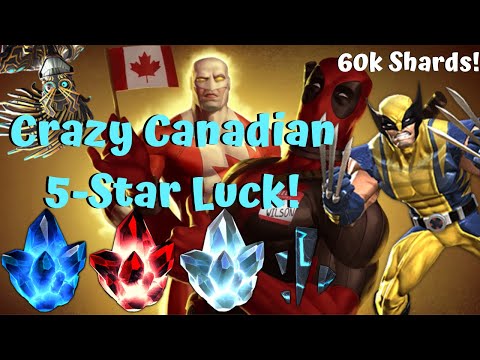 Crazy Canadian 5-Star Crystal Luck! 60k Shards! Featured! Dual Class! - Marvel Contest of Champions