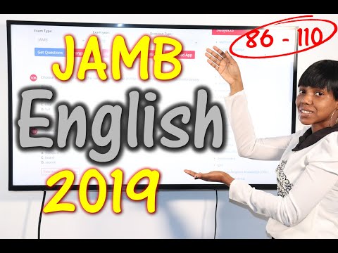 JAMB CBT English 2019 Past Questions 86 - 110