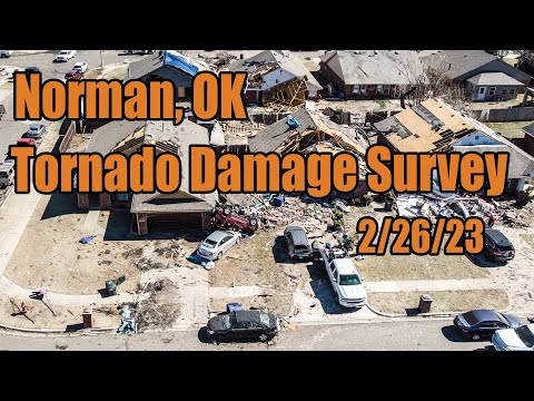 Tornado Damage Survey from the Norman Oklahoma Tornado on 2/26/23