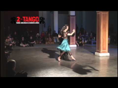  Virginia Gomez  and  Christian Marquez  are  dancing  to  the  tango  "  Pensalo Bien  "