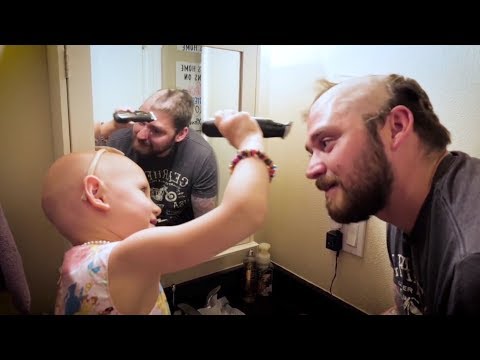 daddy shaves daughter