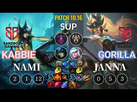 SB Kabbie Nami vs SB GorillA Janna Sup - KR Patch 10.16