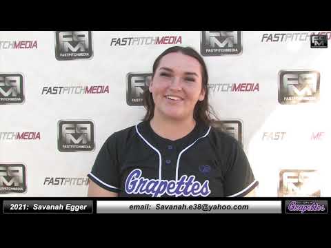 2021 Savanah Egger Committed Pitcher Softball Skills Video - CA Grapettes 18 Gold - Miranda