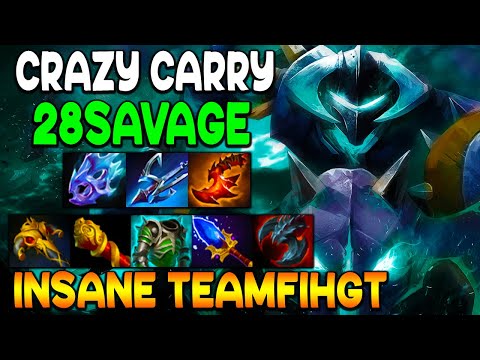 CRAZY CARRY 28 SAVAGE - INTENSE TEAM FIGHT - DOTA 2 GAMEPLAY