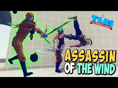 Assassin of The Wind(RPG TABS UNIT) vs Mod Units(Fighters, Military, NARUTO...) - TABS MODS GAMEPLAY