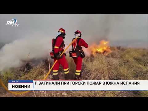 11 загинали при горски пожар в Южна Испания