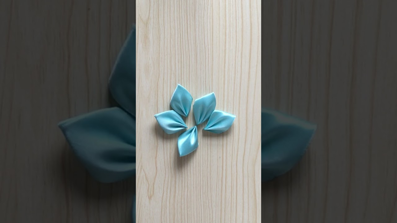 Satin ribbon flower making easy - Easy craft ideas for home decor