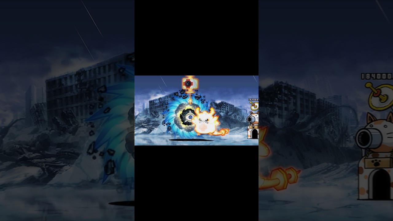 こいつゆるキャラみたいでかわいい #にゃんこ #にゃんこ大戦争 #ゲーム#ワンパン#音ハメ