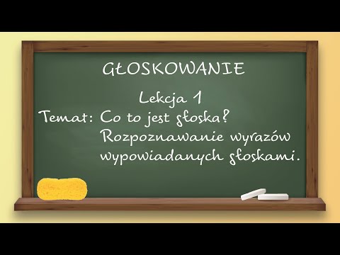 Głoskowanie - lekcja 1