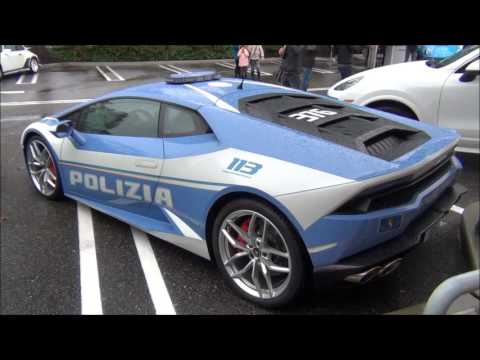 !! ITALIAN POLIZIA !! Lamborghini LP610-4 Huracan Polizia / Americana Manhasset Concours D'Elegance