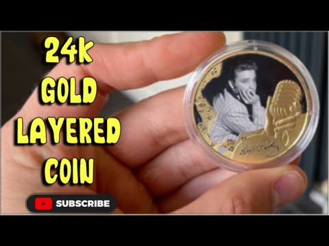 Unboxing a 24k Gold Layered Elvis Coin