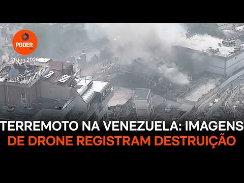 Imagens de drone registram destruição após terremoto na Venezuela