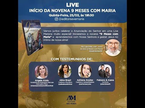 Live de abertura da Novena 9 Meses com Maria