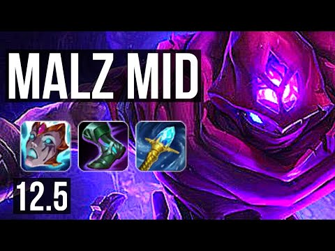 MALZAHAR vs SYLAS (MID) | Rank 7 Malz, 12/2/6, Godlike | EUW Master | 12.5