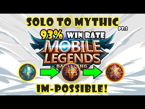 (HACK?!) 93% WR - Solo To Mythic (Pt.2) | Mobile Legends