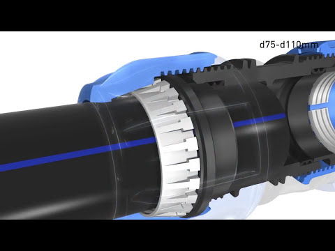 iJOINT a conexão de compressão GF Piping Systems com Legenda em português