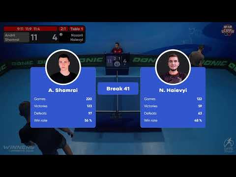 12:30 Andrii Shamrai  3-1 Nazarii Haievyi West 1 WIN CUP 26.10.2022 | TABLE TENNIS WINCUP