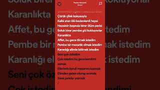 MODEL ‘PEMBE MEZARLIK’ ŞARKI SÖZLERİ ✨#model #pembemezarlık #şarkı #şarkısözleri #lyrics #lyricvideo