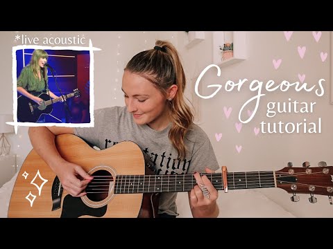 Taylor Swift Gorgeous Guitar Tutorial (Acoustic Live Version) // Nena Shelby