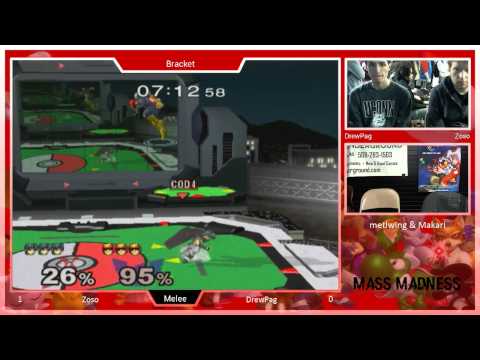 MASS MADESS 17a - Zoso (Marth) vs DrewPag (C. Falcon) - SSBM