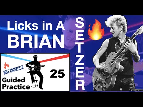 Brian Setzer Licks in A - Guided Practice 25