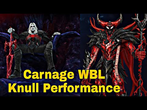 Carnage New Uniform Review And WBL Knull Performance Showcase 2022 - Marvel Future Fight