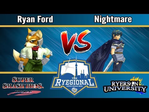 The Ryegional - Ryan Ford (Fox) vs Nightmare (Marth) - Winners Semis Finals