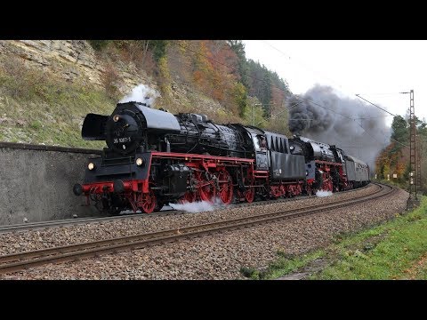 01 519 + 23 1097 - Reichsbahndampf in Süddeutschland am 21.10.2017