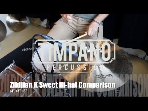 Zildjian K Sweet Hi-Hat Comparison: 14", 15", 16"