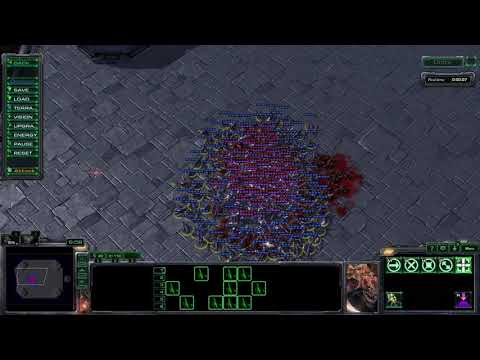 50 Ghosts vs 350 Lings [Starcraft 2]