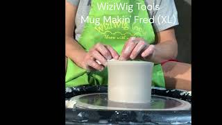 WiziWig Mug Makin’ Fred XL Profile Rib Demo | Shape Consistent Ceramic Mugs with Ease