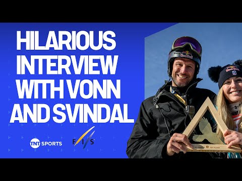 WHAT AN INTERVIEW! Lindsey Vonn & Aksel Lund Svindal react after history made in St Moritz 😂
