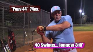 preview picture of video 'Softball Hitting  Double Knobcuffs / plus 70's Senior Bomb Squad SM#12'