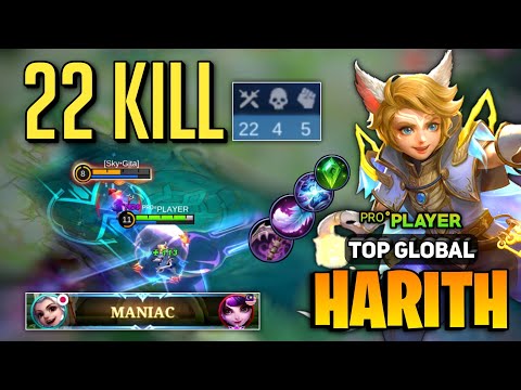 22 KILL! Harith Best Build 2022 [ Top Global Harith Gameplay ] By ᴾᴿᴼ°PLAYER  - Mobile Legends