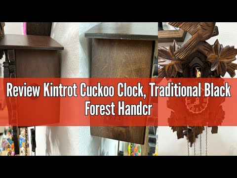 Review Kintrot Cuckoo Clock, Traditional Black Forest Handcrafted Wooden Quartz Clock for Wall Antiq