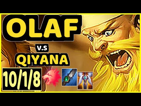 JANKOS (OLAF) vs QIYANA - 10/1/8 KDA JUNGLE CHALLENGER GAMEPLAY - EUW