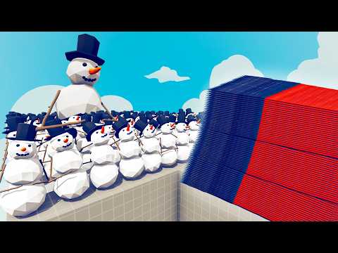 200x SNOWMAN + 1x GIANT vs EVERY GOD - Totally Accurate Battle Simulator TABS