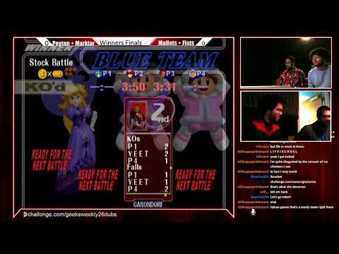 Geeksboro Melee Weekly 26 - Peyton + Marklar vs Mallets and Fists