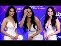 Soundarya Sharma Showing Her Cleavage In Deep Neck Gown At Ott Changemakers Awards 2023