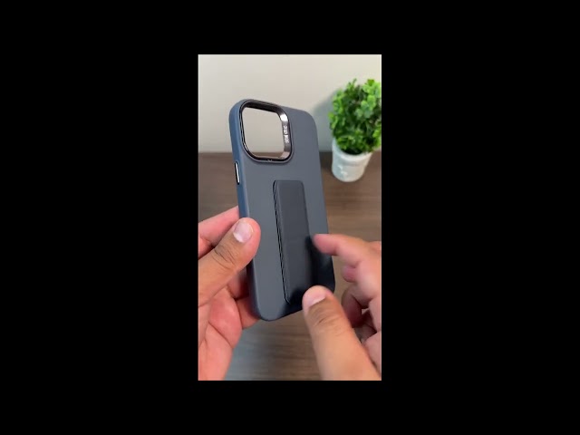 كفر ايفون 13 برو ماكس جلد كامل مع مسكة مغناطيس لون أسود