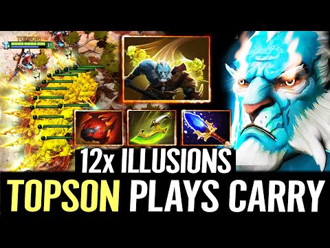 🔥 TOPSON Plays Carry — 12x Illusion Phantom Lancer Assualt + Aghanim T1 Core Dota 2 Pro