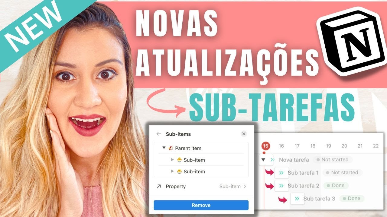 ATUALIZAÇÕES NOTION - Como usar sub-tarefas (Novas atualizações)
