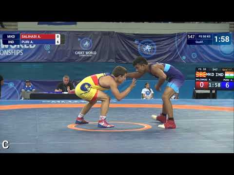 Qual. FS - 50 kg: A. PURI (IND) df. A. SALIHASI (MKD) by VSU, 10-0